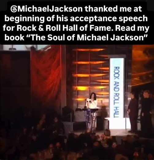 @MichaelJackson thanked me at beginning of his acceptance speech for Rock & Roll Hall of Fame. Read my book “The Soul of Michael Jackson” | Rabbi Shmuley Boteach