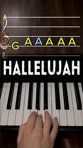 Hallelujah — EASY Piano (Notes with Letters) 🎹✨ #hallelujah #piano #pianotutorial #easypiano