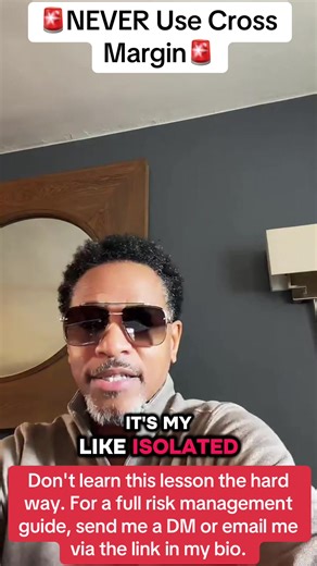 Listen carefully: always use ISOLATED margin, never cross margin. If you use cross and one trade goes bad, the exchange can take money from your entire account to cover it, potentially blowing up your whole portfolio. Isolate your risk on every single trade. #tradingmistakes #margintrading #cryptowarning #protectyourcapital #cryptonews