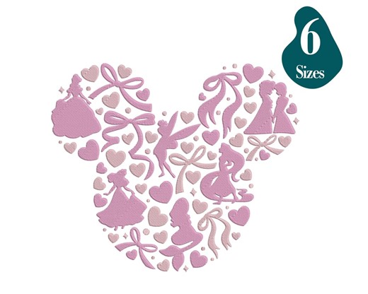 Mickey Mouse Head Embroidery Design - Disney Characters (digital Download) - Etsy