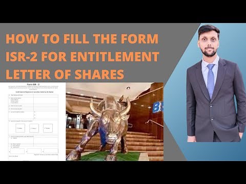 how to file form ISR-2 || ISR-2 || How to get entitlement letter of shares