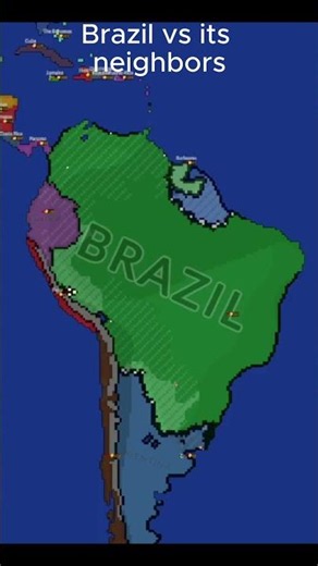 Brazil Vs Its Neighbors #maps #geography #history