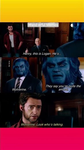 Wolverine vs Beast Funny Scene | X-Men Best Moments #marvel #avengers #mcu #ironman #memes #beast