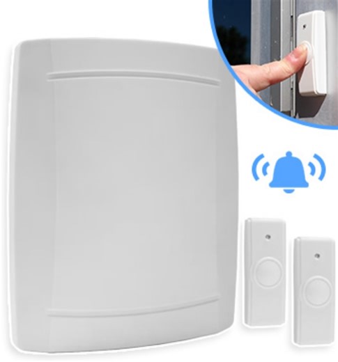 Deluxe Wireless Doorbell Kit w/ 2 Push Buttons