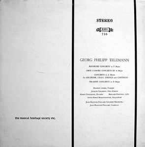 Georg Philipp Telemann, Jean-François Paillard – Georg Phillip Telemann (Vinyl)