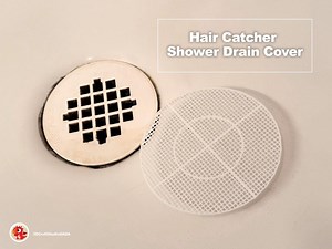 Hair Catcher Shower Drain Cover Set | 3D Printed Drain Protector | Anti-clog Shower Strainer | Bathroom Drain Stopper | Easy Clean Hair Trap - Etsy