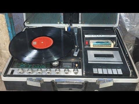 SANYO 4-in-1 Vintage Turntable, Cassette, Radio & 8-Track | Fully Working Japanese Stereo | For Sale
