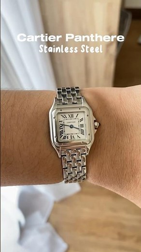 Cartier Panthere Stainless Steel Watch #cartier #cartierwatch #cartierpanthere #cartierwatches #reel