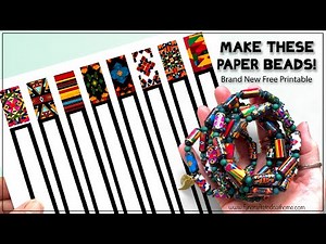 Aztec Inspired Paper Bead Strips - Create Some Stunning Jewelry With My Free Designs - Have Fun!