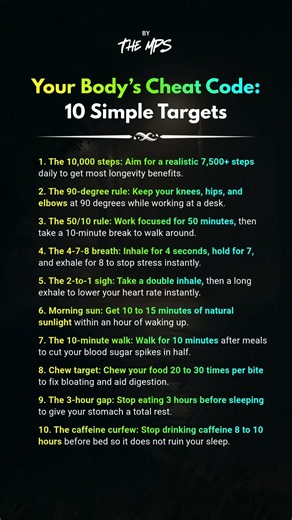 Your Body's Cheat Code 10 Simple Targets #body #simple #code #fun #mindset #psychology #facts #life