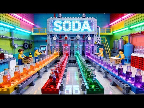 Inside Giant LEGO Carbonated SODA Fountain • LEGO Stop Motion Cooking • LEGO Stop Motion Film
