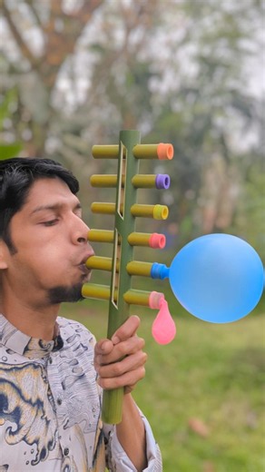 beautiful unique bamboo creation and six colourful balloon #funny #bamboo #edit #art #diy #viral