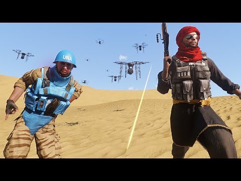 UNLEASHING THE DRONE SWARM | A Fustercluck in ArmA 3 Western Sahara