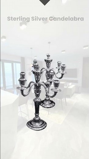 Two Large 4-Candle Antique Louis XV French 950 Sterling Silver Candelabra + Storage Wraps