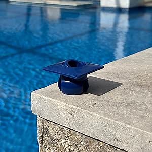 Streamline Easy-Press Pool Return Fitting – Tool-Free, No Glue or Threads – Fits 1-1/2” Pipes – Durable PVC – Square/Round Face – Available in White, Blue, Black, or Gray (Square - Blue)