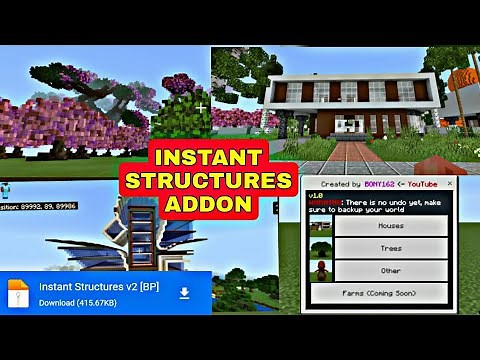 Instant Structures Mod For Minecraft Pocket Edition | Instant Structures Mod Mcpe 1.18