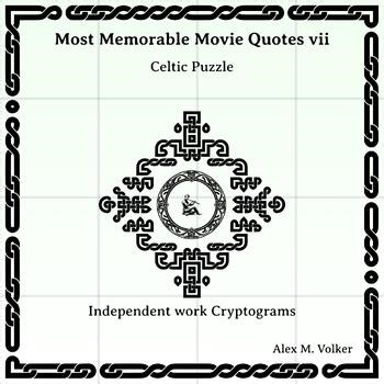 Most Memorable Movie Quotes  vii - Independent work Cryptogram Puzzles for ELA