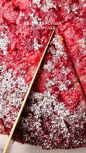 12 reactions | Raspberry upside down cake with lemon poppyseed sponge...
