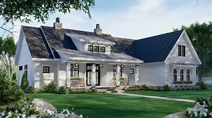 9.5K views · 199 reactions | Virtually tour this Modern Farmhouse design! Plan 098-00330 features 2,385 sq. ft., 3 bedrooms, 2.5 bathrooms, a kitchen island, a mudroom, and an office. Explore more about this Modern Farmhouse plan on our website: https://buff.ly/3n2kczV View more Modern Farmhouse house plans here: https://buff.ly/2KXO5lz | America's Best House Plans | Facebook