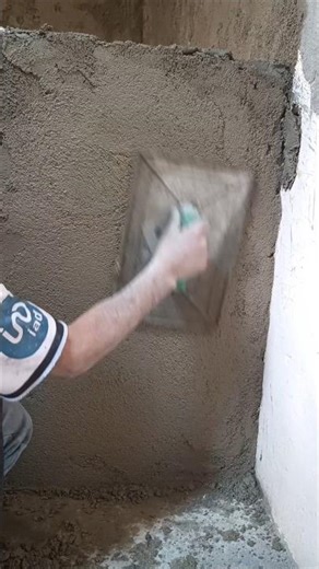 Kitchen Wall Plaster with Cement and Sand | Strong Base for Countertop Tiles