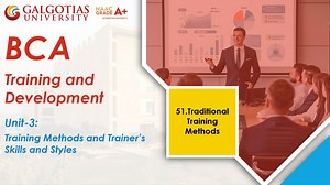51. Traditional Training Methods