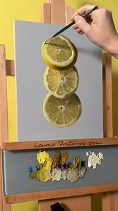73K views · 1.7K reactions |  Lemon Slice Trio | 11” x 14” Oil on cradled wood panel #art #painting #oilpainting #stilllife #artist #realism #wip #process #satisfying #lemon | Lauren Pretorius Art | Facebook