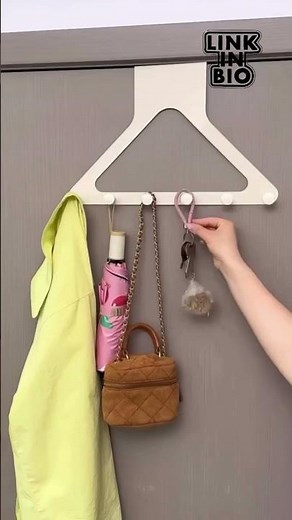 🧥 Door Hook Hanger | Best Over-the-Door Hanging Organizer for Clothes & Towels #gadgets #homedecor