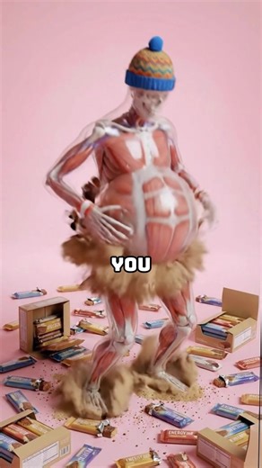 What happens if you only eat protein bars for 30 days straight? #annimation #3d #fyp #sciencefacts #proteinbar