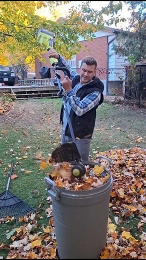 Trick to make leaf removal easier. If you take your weedwacker and place it in with leaves it will shred them apart so they take up less room. #diytips #diyhomeimprovement #yardworktips #yardworktip #yardwork #lawncare #lawncaretips #diytip #lawnmaintenance #lawnwork #leafremoval #fallcleanup #leaves #tooltip #toolsofthetrade #bluecollartips #diyprojectideas | Meyers.makes