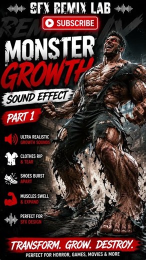 Monster Growth Sound Effect Part 1 | Spooky SFX