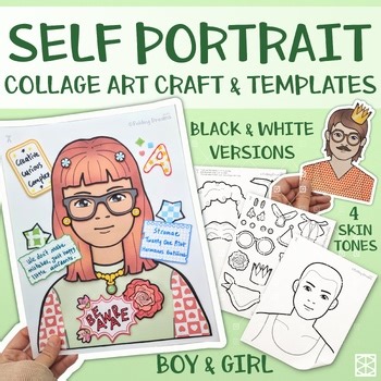 All About Me New Year Craft Self Portrait Activity Back to School Craft Template