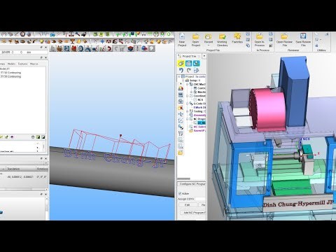 Hypermill tips:5x contouring-Engraved in Hypermill.