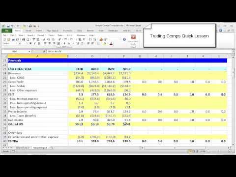 Financial Modeling Quick Lesson: Trading Comps (Part 2)