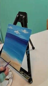 Easy Acrylic Beach Painting How Paint Sand & Grass - Part 2