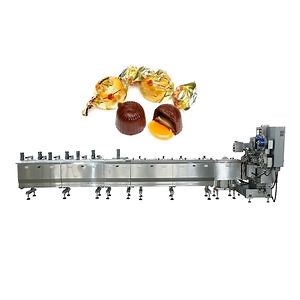 [Hot Item] Junyao Machinery Automatic Feeding Conveyor Chocolate Double Twist Wrapping Machine