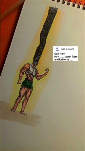 drawing "gon final form"from hunter x hunter