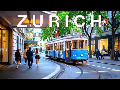 ZURICH SWITZERLAND, Luxury Shopping, Swiss Watches & High-End Fashion | 4K UHD 🇨🇭