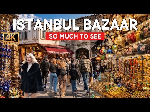 Istanbul Turkey 2026 4K Walking Tour | Grand Bazaar, Shops, Spices & Market Life