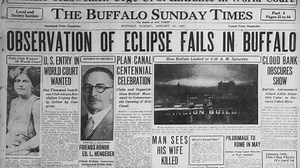 January 24 marks the 99th anniversary of the last total solar eclipse in Buffalo