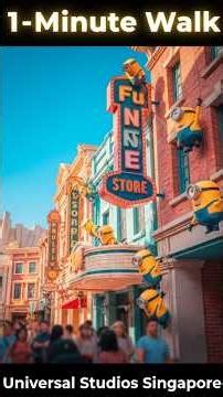 “A 60-Second Walk Through Universal Studios Singapore – Minion Street Surprise! 🤩🎥”