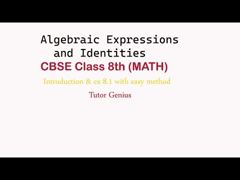 algebraic expressions class 8 with easy method
