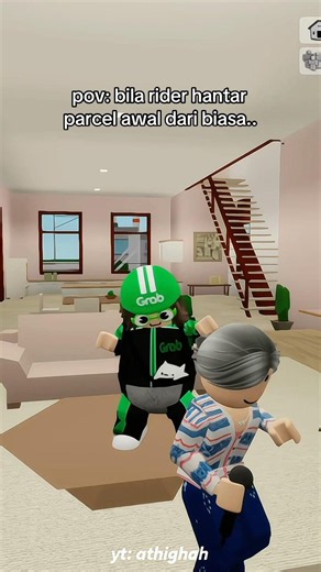 pov: abang rider hantar parcel awal.. #roblox #shorts