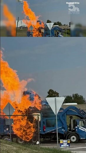 Garbage truck fire leads to an explosion