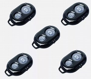 5 Pack Wireless Remote Control Camera Shutter Button for Smartphones: iPhone and Android Cellphones