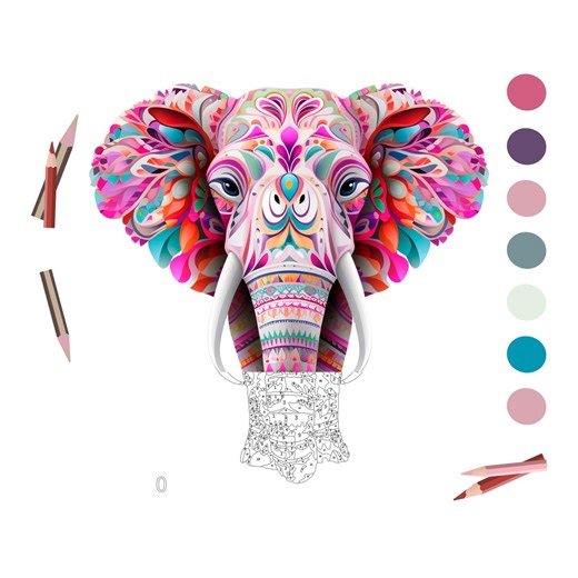 Mandala Animal Color by Number for Adult ,paint by Number for Procreate (digital Download, Printable PDF) 315 - Etsy