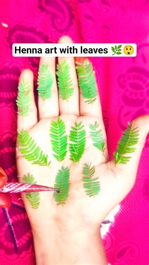 🌿✨ Simple & Beautiful Leaf Mehndi Design 🍃 | Easy Henna Art for Hands 😍💫 #shorts#viral#trending#art