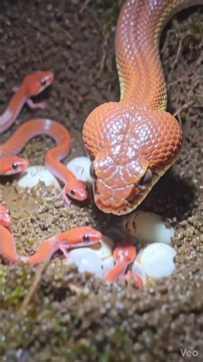 Incredible Discovery: Inside the Nest of a Bright Red Snake