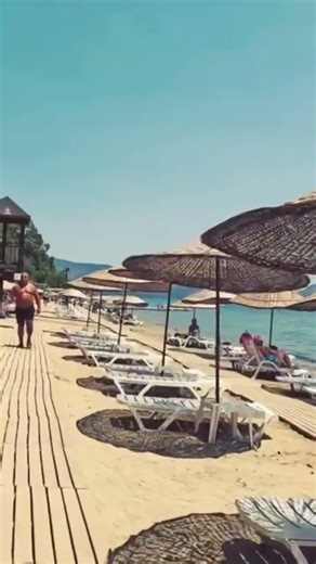 Relaxing Beach Walk in İçmeler, Marmaris Türkiye 🌊☀️#trending