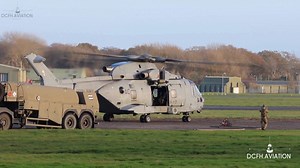 Royal Navy Merlin Landing at RAF Woodvale in November 2024 #RoyalNavy #Merlin #helicopter #aviation #aviationphotography #rafwoodvale | Dcfh Aviation