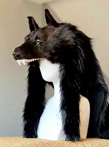 Furry Costume Headpiece, Handmade Wolf Cosplay Hat, Fursuit Half Face Mask, Cosplay Accessory, Halloween Cosplay Costume - Etsy